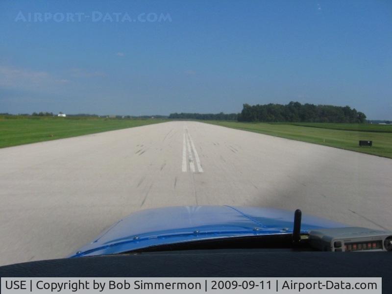 Fulton County Airport (USE) - Looking east down RWY 9