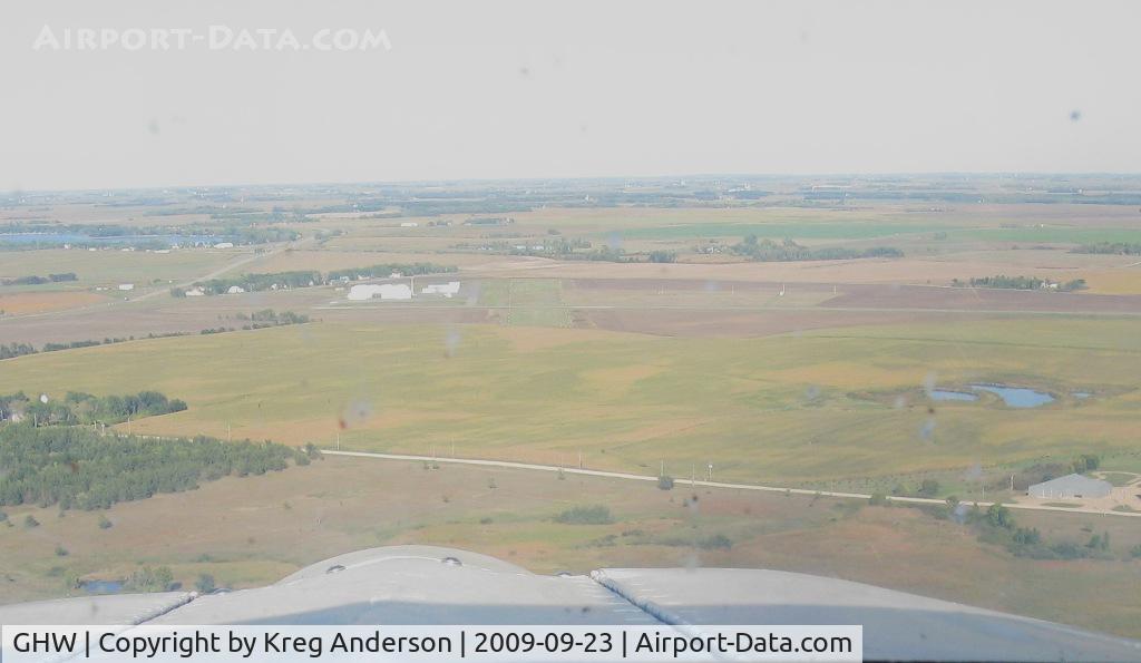 Glenwood Municipal Airport (GHW) - On final to runway 5 at Glenwood, MN. Some windshield cleaning needed? I think so!