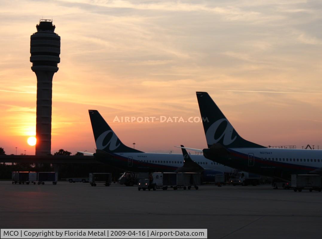 Orlando International Airport (MCO) - Tower at sunset
