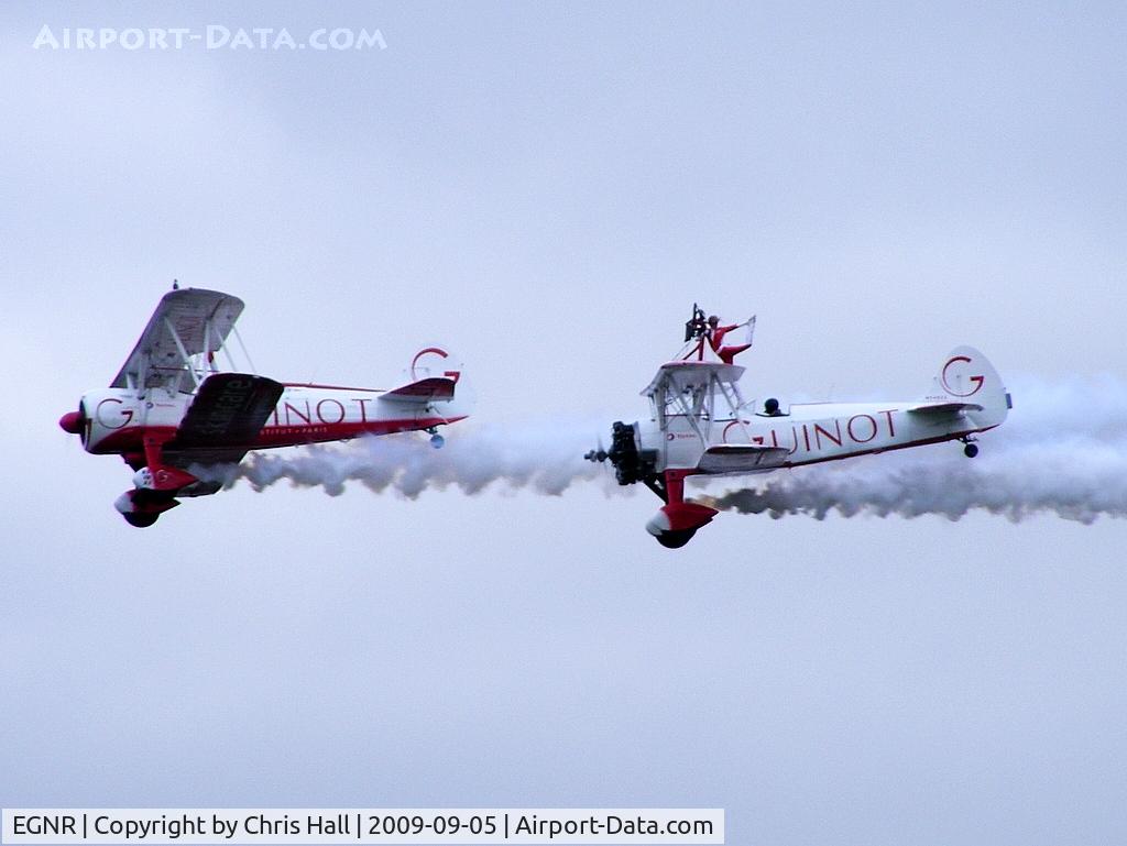 Hawarden Airport, Chester, England United Kingdom (EGNR) - Guinot Wing Walkers displaying at the Airbus families day