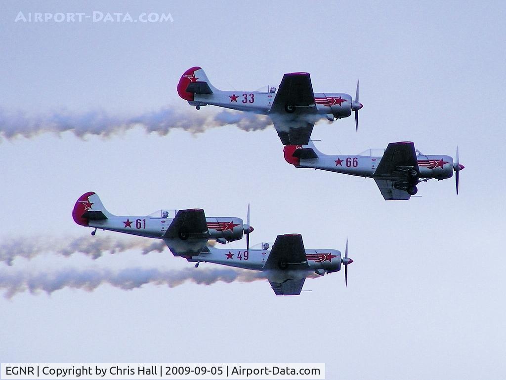 Hawarden Airport, Chester, England United Kingdom (EGNR) - The Yakolovs display team displaying at the Airbus families day