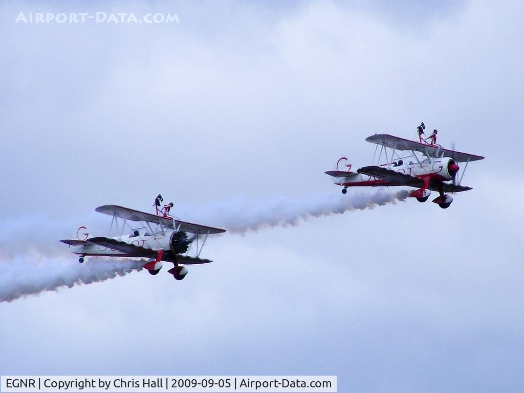 Hawarden Airport, Chester, England United Kingdom (EGNR) - Guinot Wing Walkers displaying at the Airbus families day