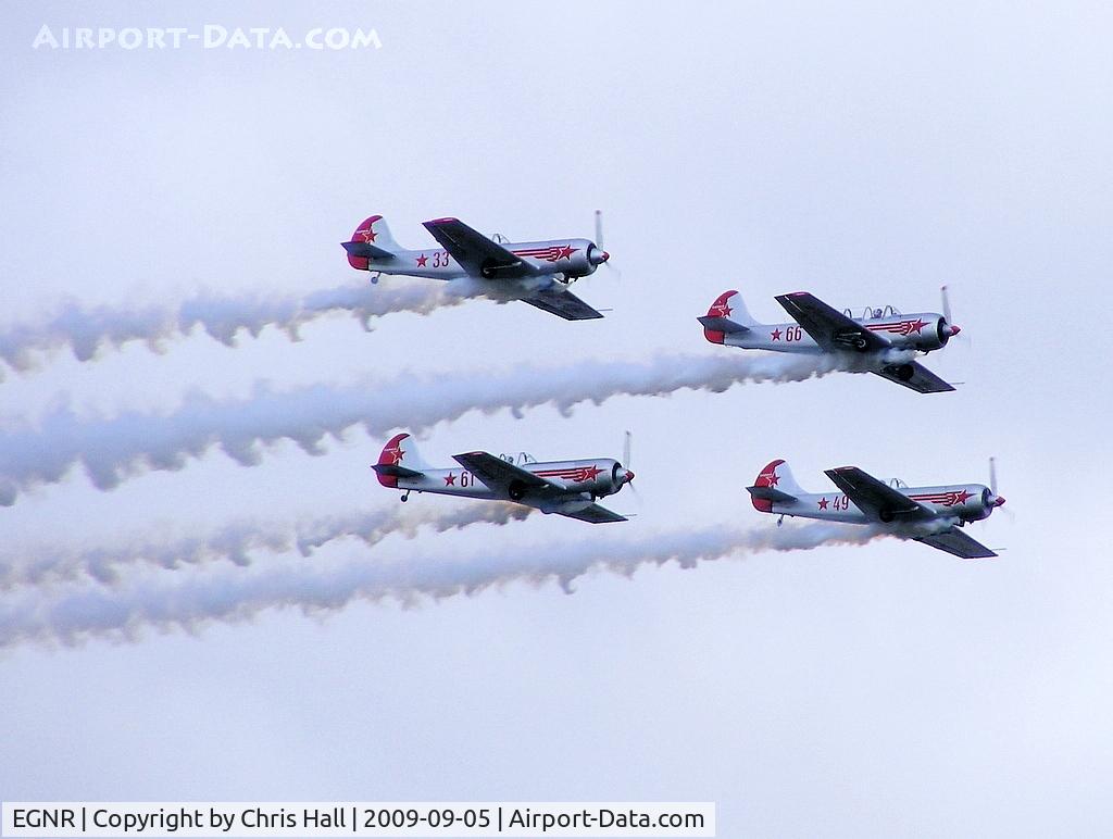 Hawarden Airport, Chester, England United Kingdom (EGNR) - The Yakolovs display team displaying at the Airbus families day