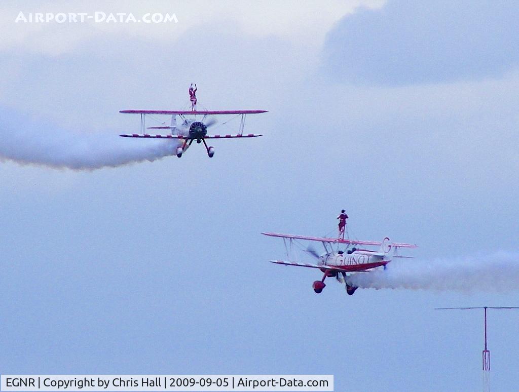 Hawarden Airport, Chester, England United Kingdom (EGNR) - Guinot Wing Walkers displaying at the Airbus families day