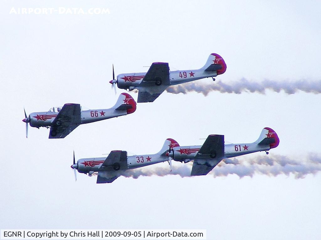 Hawarden Airport, Chester, England United Kingdom (EGNR) - The Yakolovs display team displaying at the Airbus families day