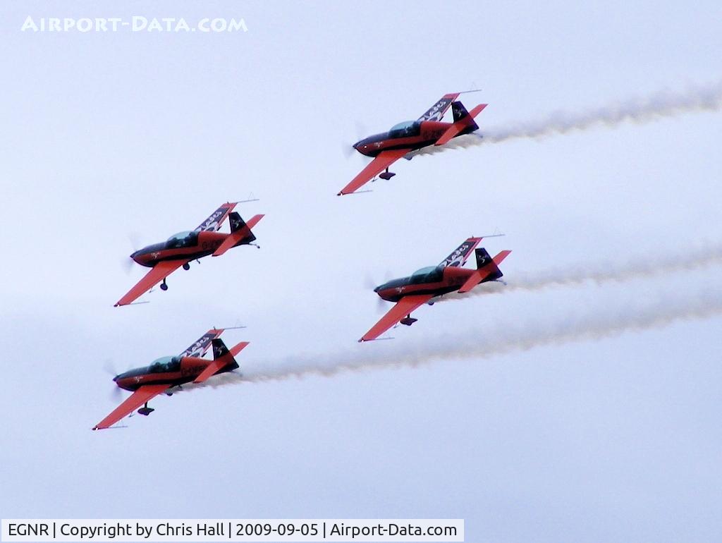 Hawarden Airport, Chester, England United Kingdom (EGNR) - The Blades Aerobatic Team at the Airbus families day