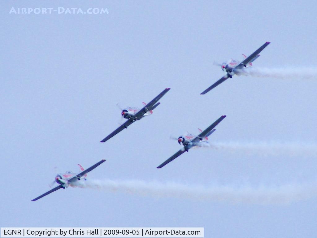 Hawarden Airport, Chester, England United Kingdom (EGNR) - The Yakolovs display team displaying at the Airbus families day