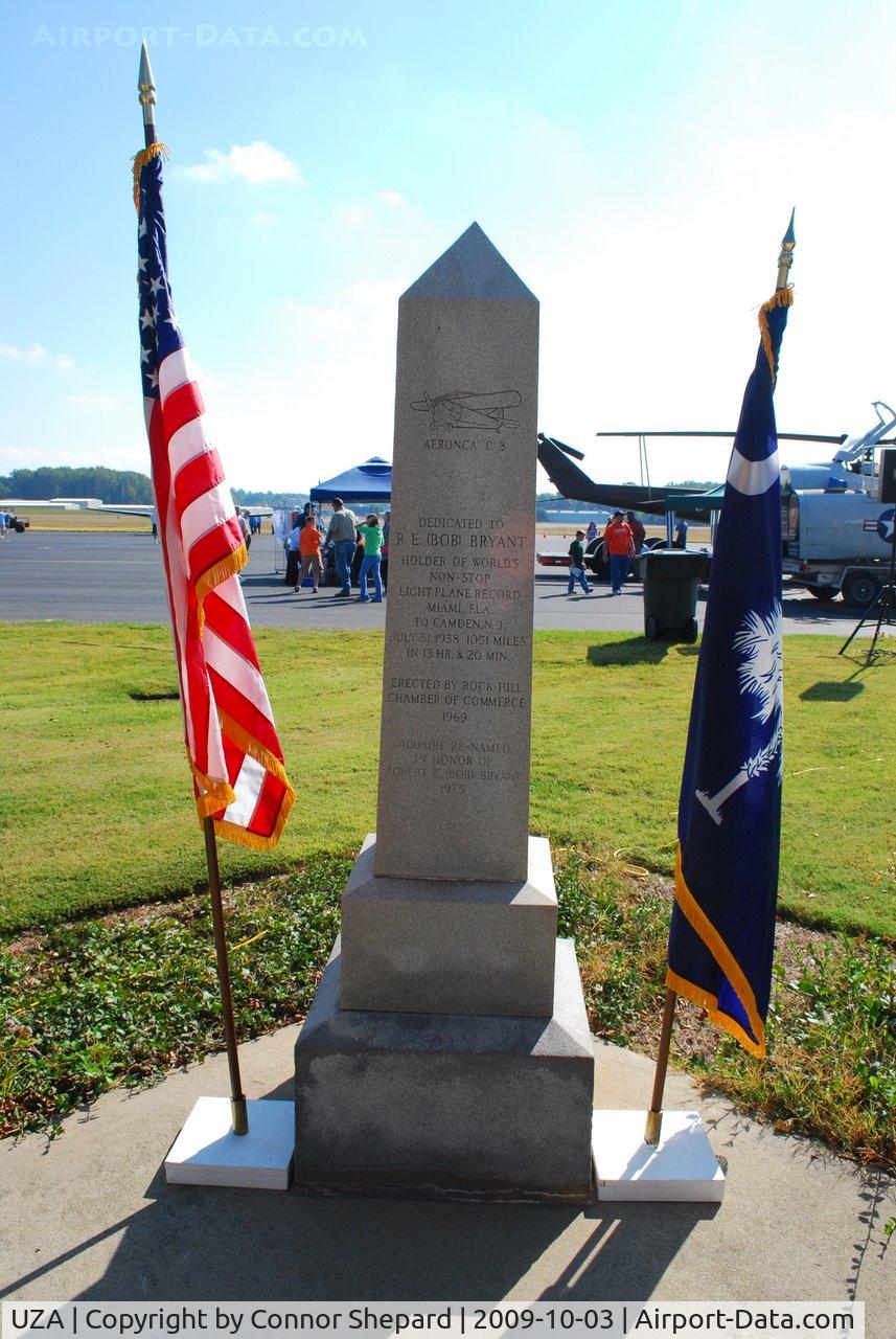 Rock Hill/york Co/bryant Field Airport (UZA) - Monument outside FBO
