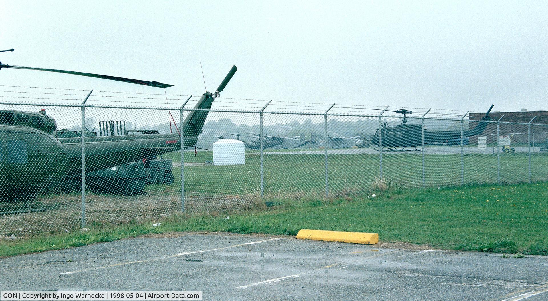 Groton-new London Airport (GON) - Groton-New London airport apron on a rainy day