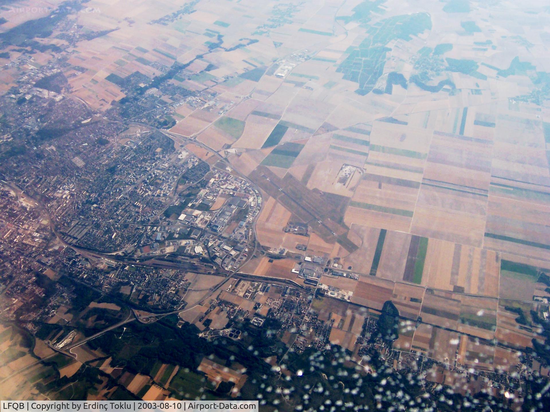 Troyes Barberey Airport, Troyes France (LFQB) - Troyes-Barberey from North (RWY 18 at the bottom)