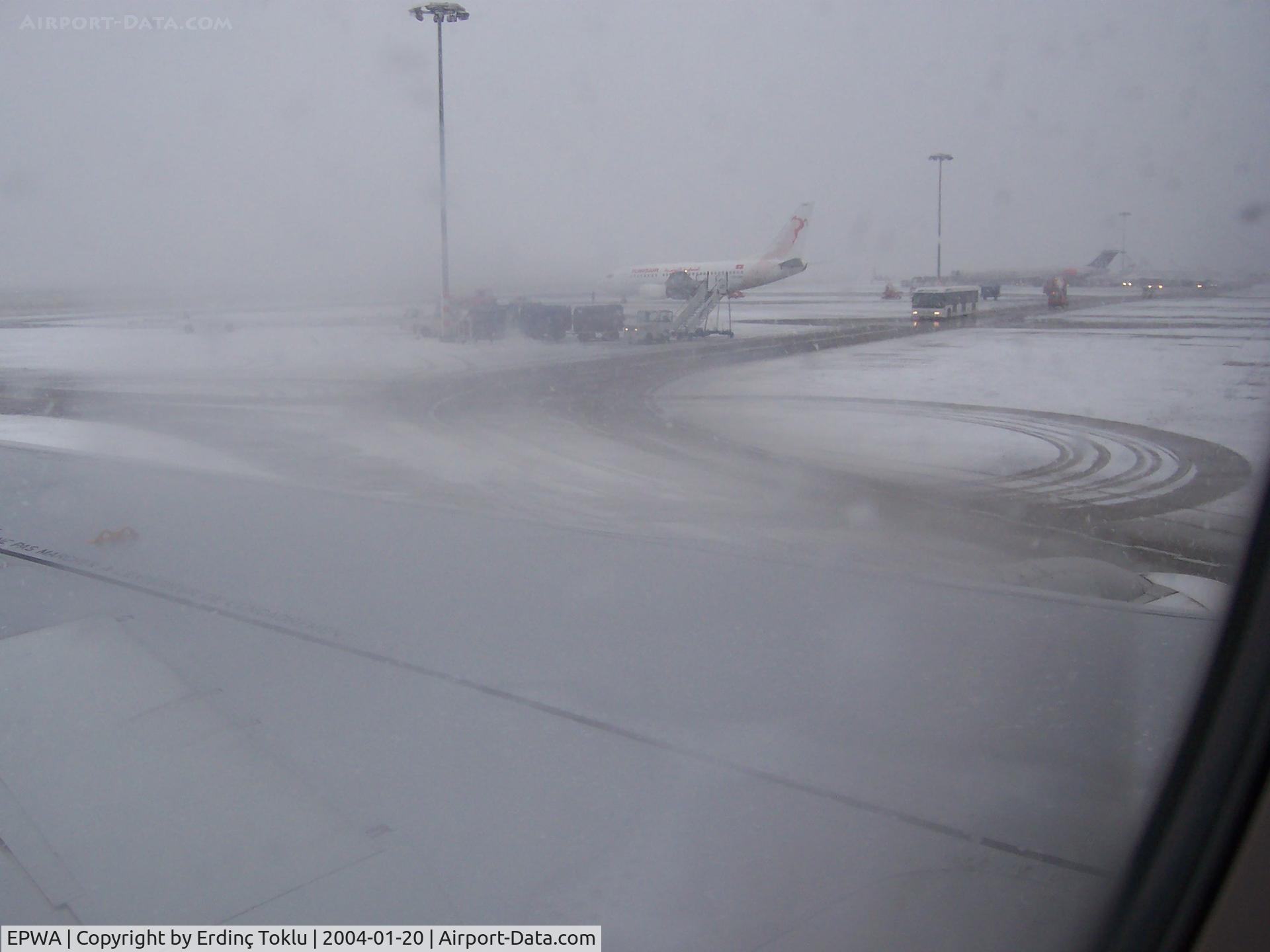 Warsaw Frederic Chopin Airport (formerly Okecie International Airport), Warsaw Poland (EPWA) - A snow-stormy day at the Warsaw Airport