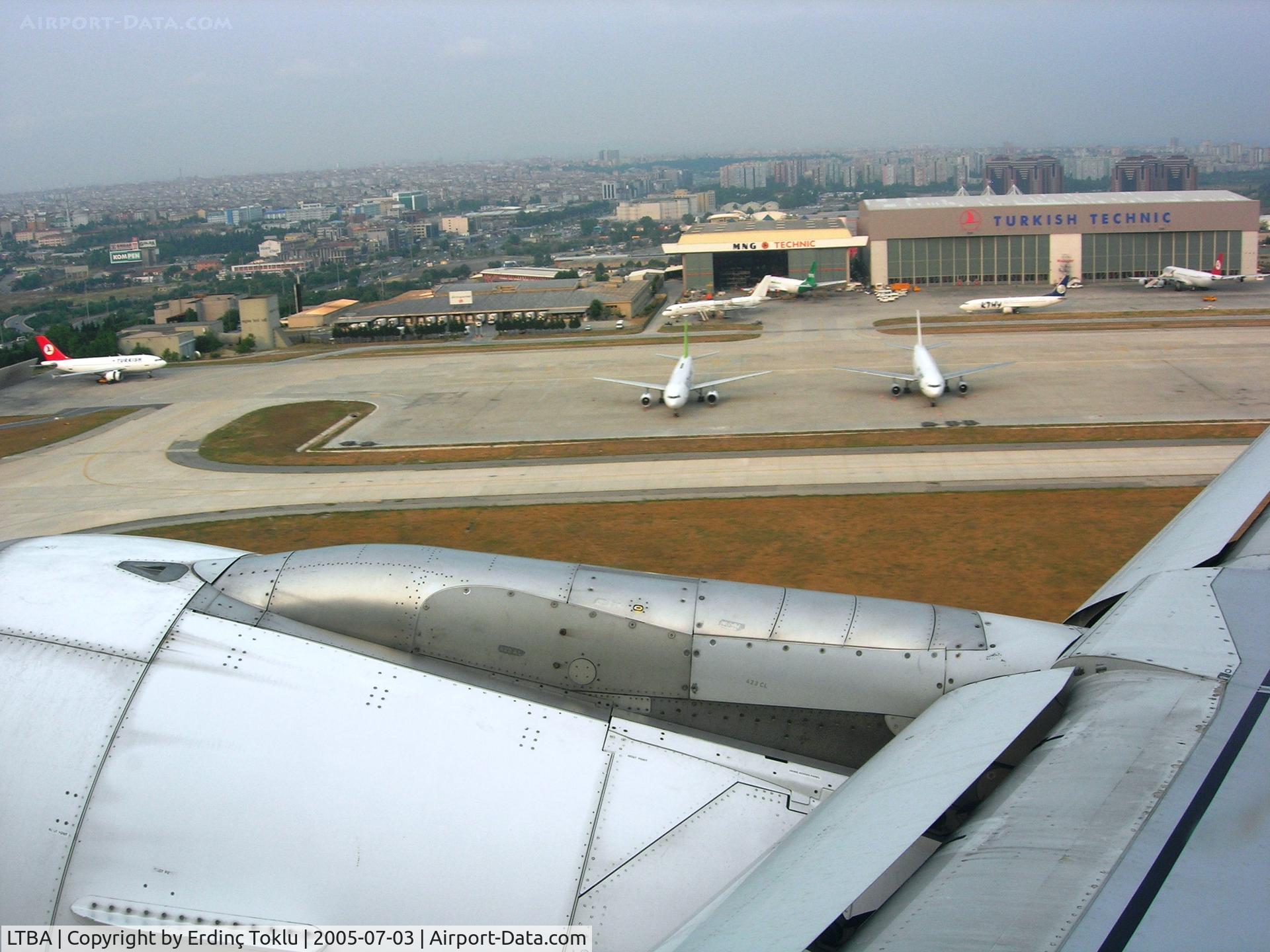 Istanbul Atatürk International Airport, Istanbul Turkey (LTBA) - Initial climb Rwy 36 Istanbul in the background