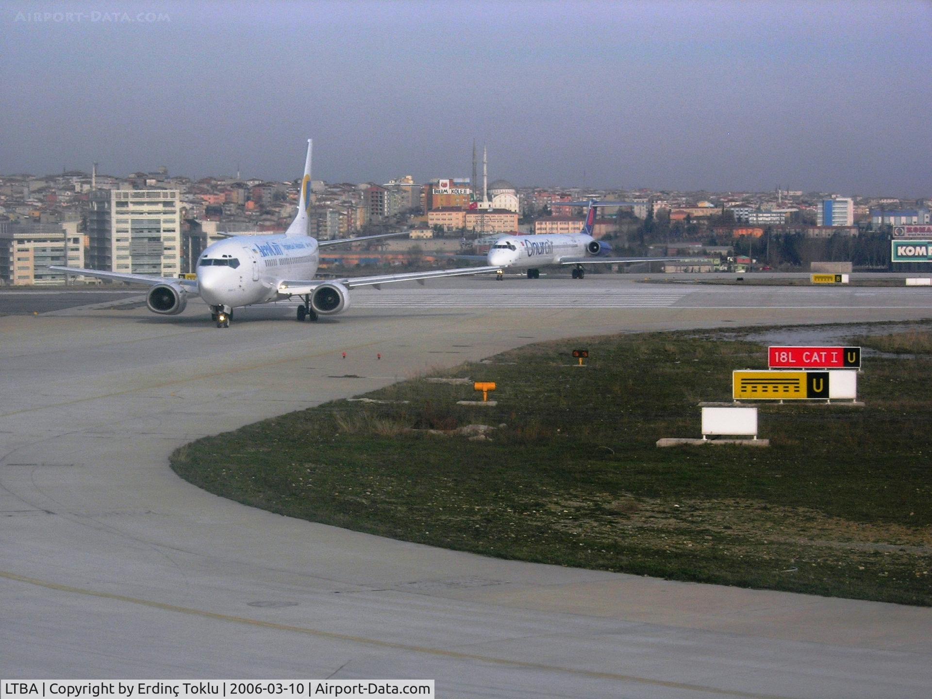 Istanbul Atatürk International Airport, Istanbul Turkey (LTBA) - Two aircraft waiting for 18L