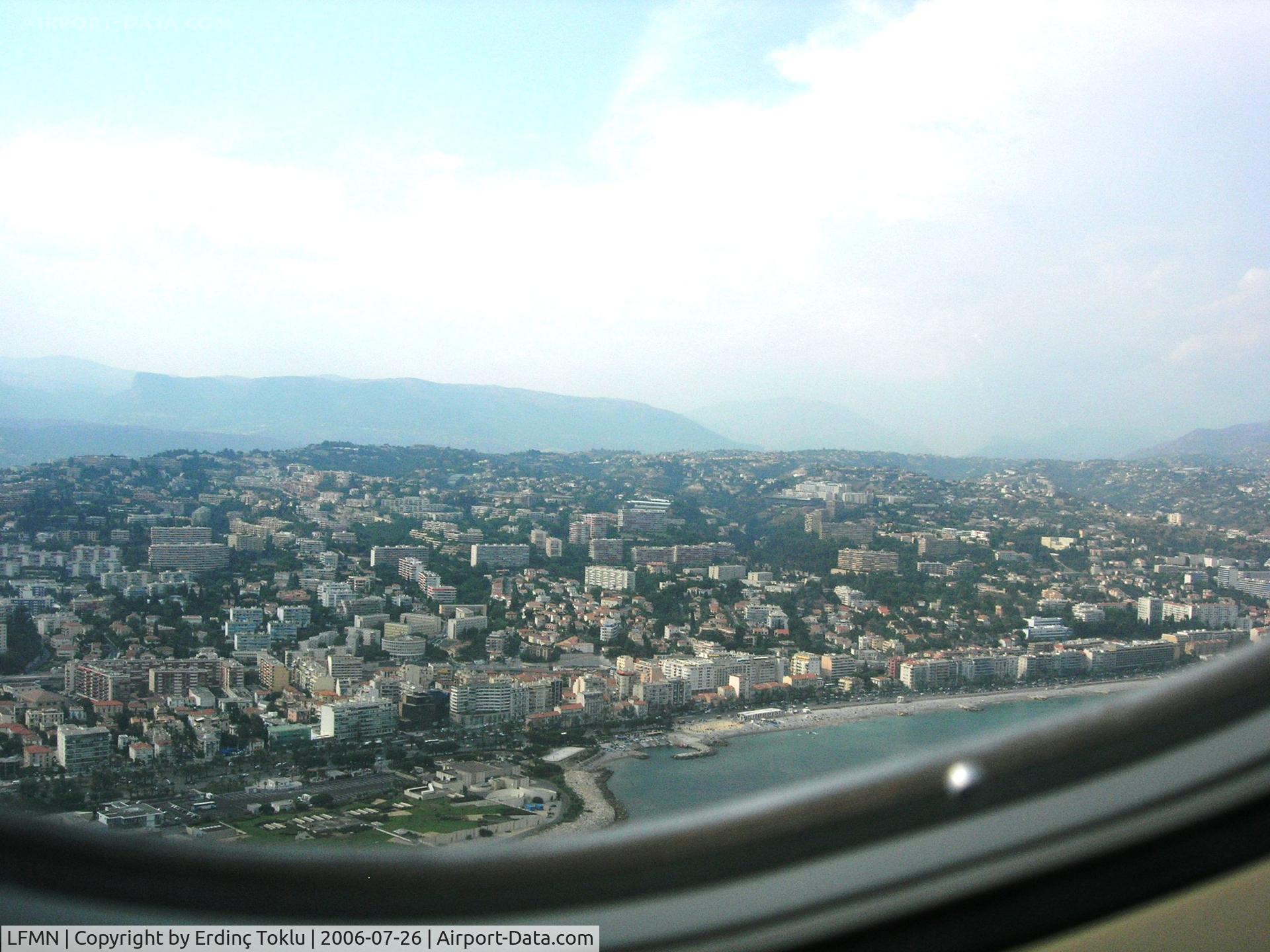 Nice Côte d'Azur Airport, Nice France (LFMN) - Initial climb Rwy 04 at Nice Cote d'Azur- Promenade des Anglais