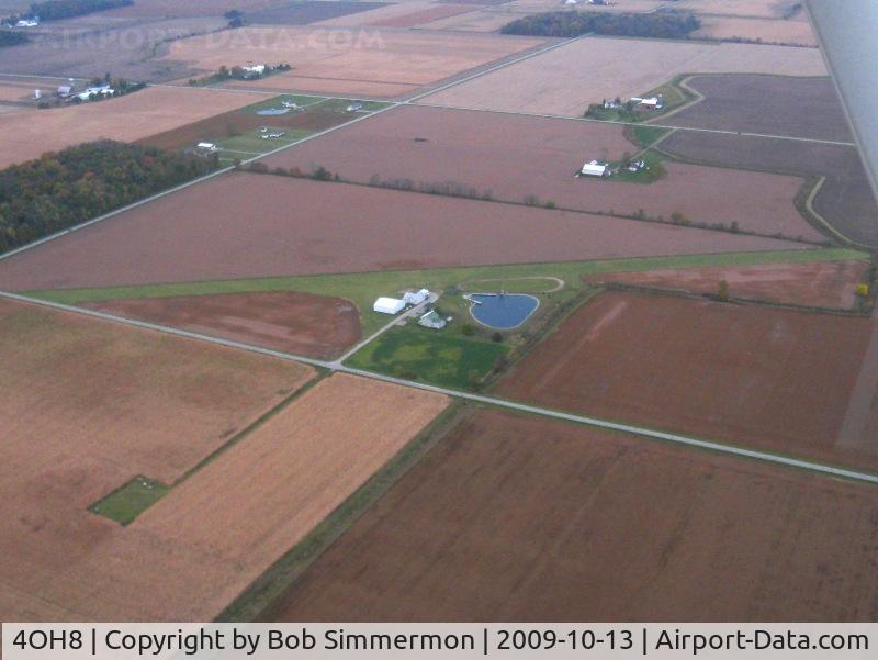 Huffman Farm Airport (4OH8) - Looking SW from 2500'