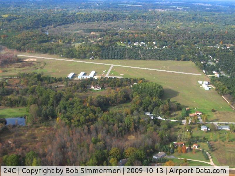 Lowell City Airport (24C) - Looking north