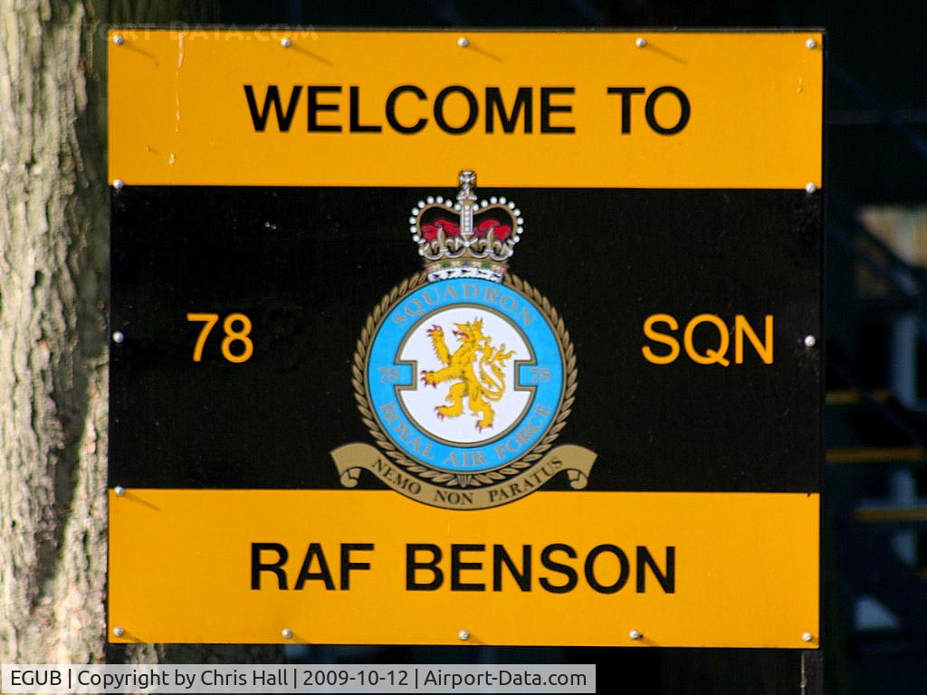 RAF Benson Airport, Benson, Oxfordshire, England United Kingdom (EGUB) - 78 Sqn sign at RAF Benson