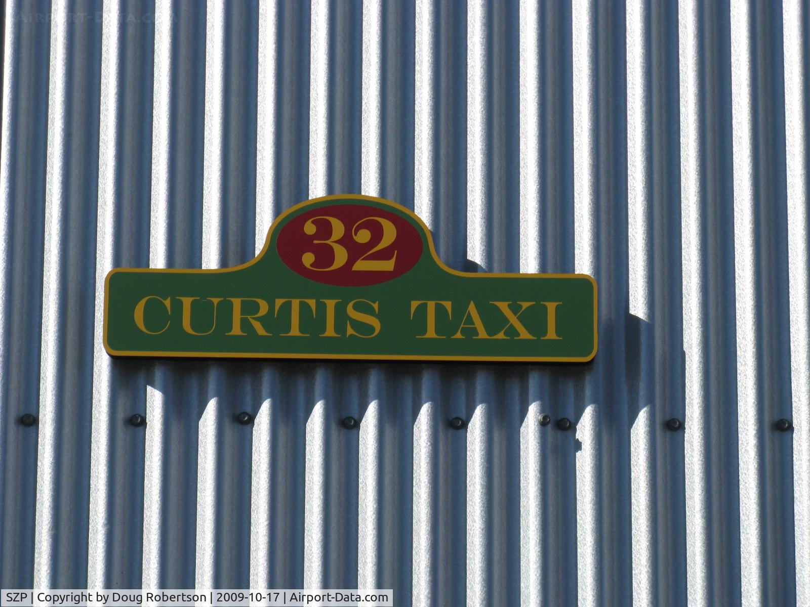 Santa Paula Airport (SZP) - 32 Curtiss Taxi-New Hangar under construction