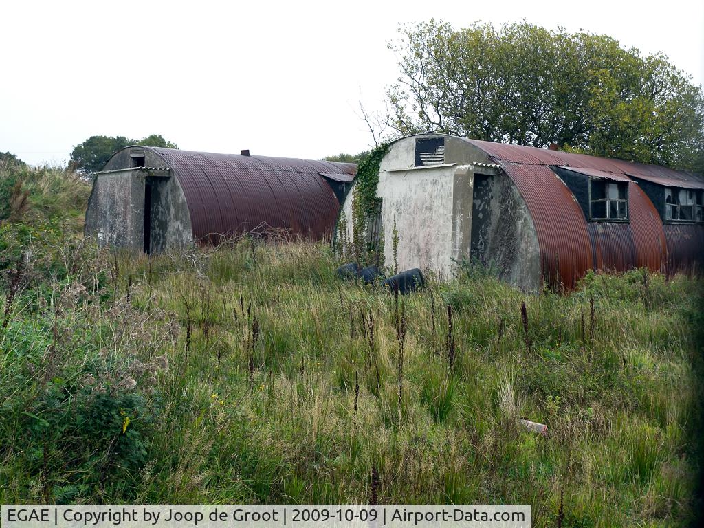 City of Derry Airport, Derry, Northern Ireland United Kingdom (EGAE) - Old nissen huts at the former Royal Navy Air Station Eglinton (North Ireland)