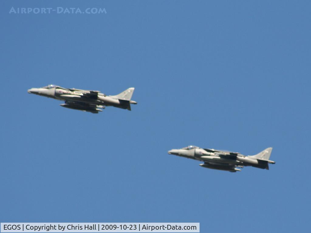 RAF Shawbury Airport, Shawbury, England United Kingdom (EGOS) - Harrier GR9's Naval Strike Wing ZD348/015 ZG504/74A