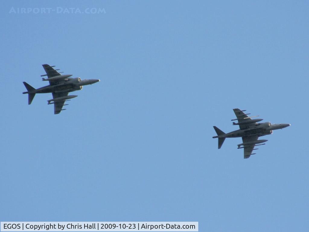 RAF Shawbury Airport, Shawbury, England United Kingdom (EGOS) - Harrier GR9's Naval Strike Wing ZD348/015 ZG504/74A