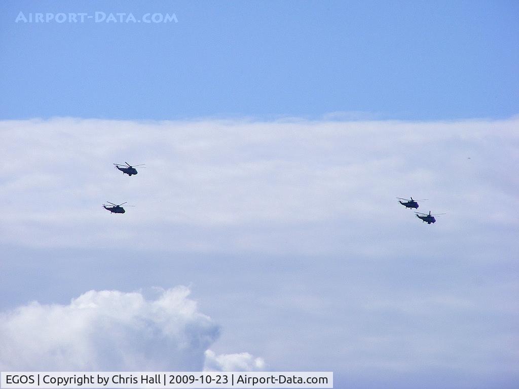 RAF Shawbury Airport, Shawbury, England United Kingdom (EGOS) - Royal Navy Seaking's, ZA167/22  XV648/18 ZE418/86  XV707/84