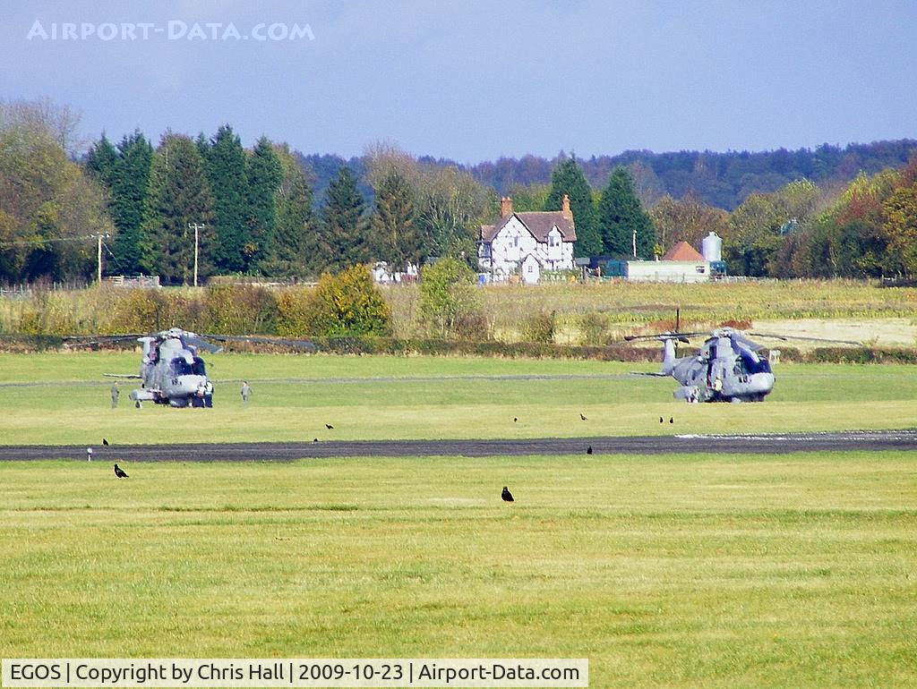 RAF Shawbury Airport, Shawbury, England United Kingdom (EGOS) - 2 Agusta Westland EH-101 Merlin HM1, Royal Navy, 824 NAS