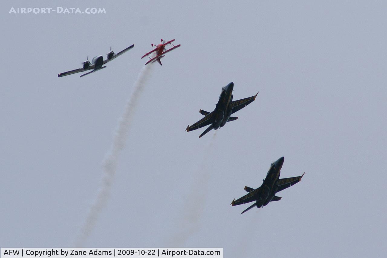 Fort Worth Alliance Airport (AFW) - 2009 Airshow news paper photo shoot with Sean Tucker and the Blue Angels