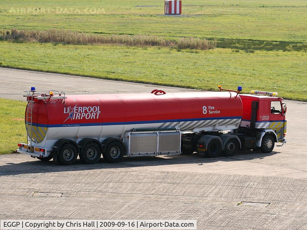 Liverpool John Lennon Airport, Liverpool, England United Kingdom (EGGP) - Fire training at Liverpool Airport