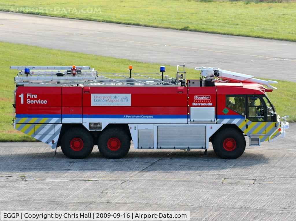 Liverpool John Lennon Airport, Liverpool, England United Kingdom (EGGP) - Fire training at Liverpool Airport