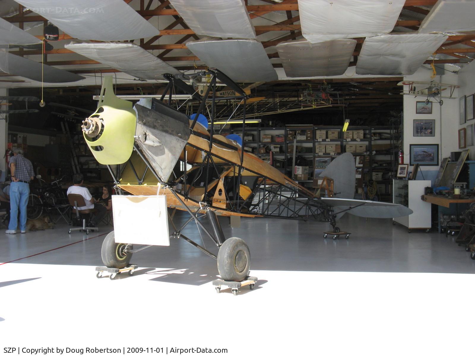 Santa Paula Airport (SZP) - 1927 DeHavilland Gipsy Moth-received as gift-in the David Watson Aviation Museum of Santa Paula hangar