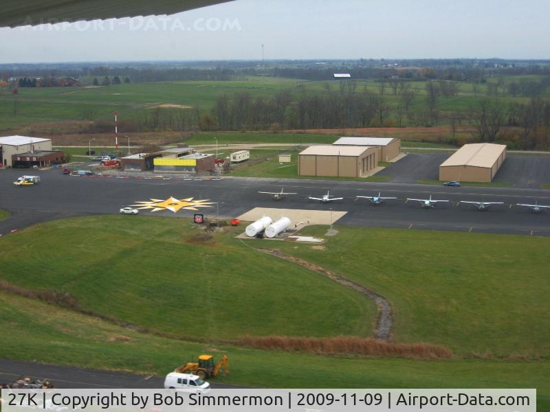 Georgetown Scott County - Marshall Fld Airport (27K) - General aviation ramp, hangers and fuel farm.