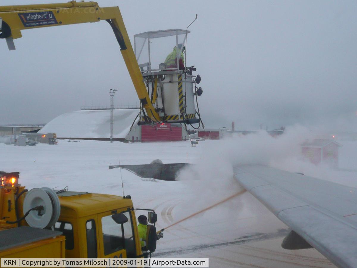 Kiruna Airport, Kiruna Sweden (KRN) - A dark and cold morning at Kiruna Airport