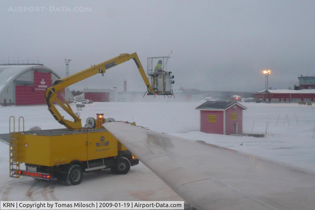 Kiruna Airport, Kiruna Sweden (KRN) - A dark and cold morning at Kiruna Airport