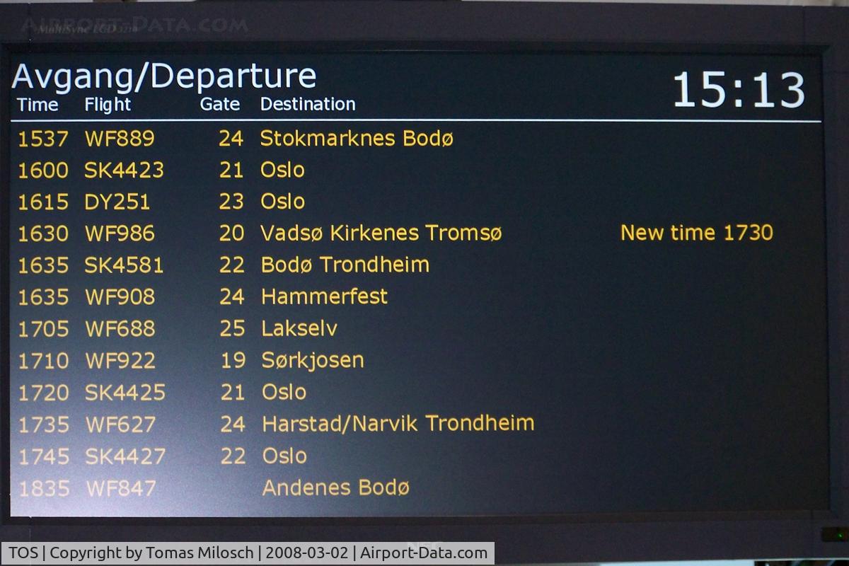 Tromsø Airport, Langnes, Tromsø, Troms Norway (TOS) - Quite special destinations ...