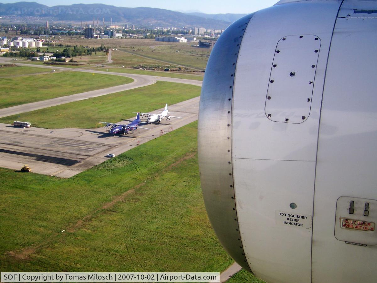 Sofia International Airport (Vrazhdebna), Sofia Bulgaria (SOF) - Approaching Sofia Airport on board of D-AVRN