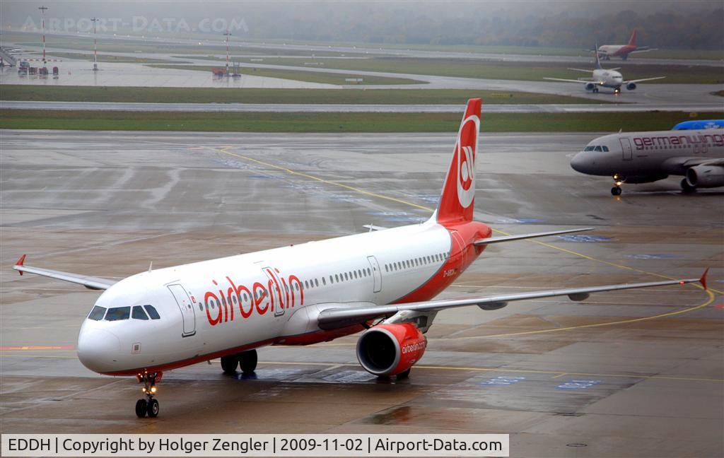 Hamburg Airport, Hamburg Germany (EDDH) - Apron, taxiway and runway under traffic