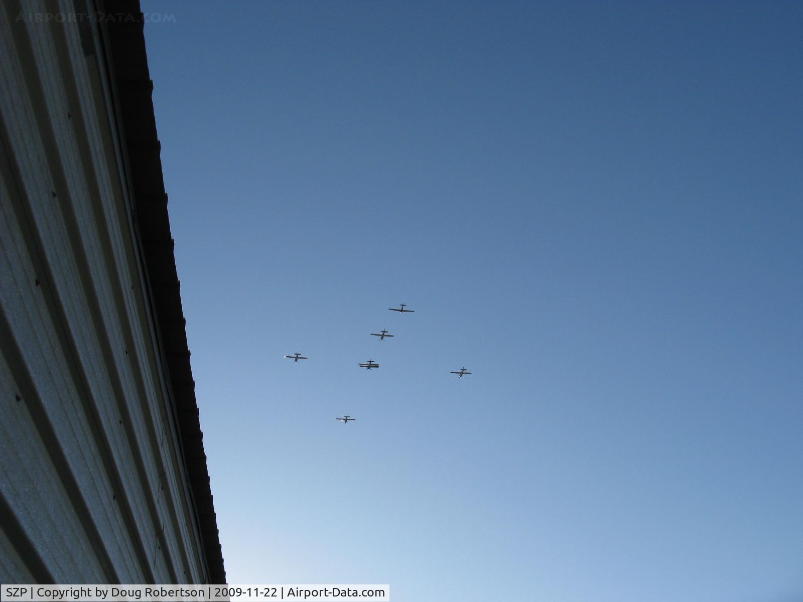 Santa Paula Airport (SZP) - Missing Woman Flight Formation over SZP-please view large
