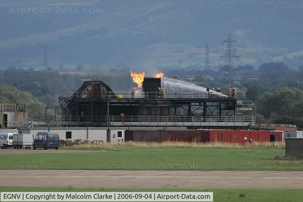 Durham Tees Valley Airport, Tees Valley, England United Kingdom (EGNV) - Fire Training at Durham Tees Valley Airport, UK.