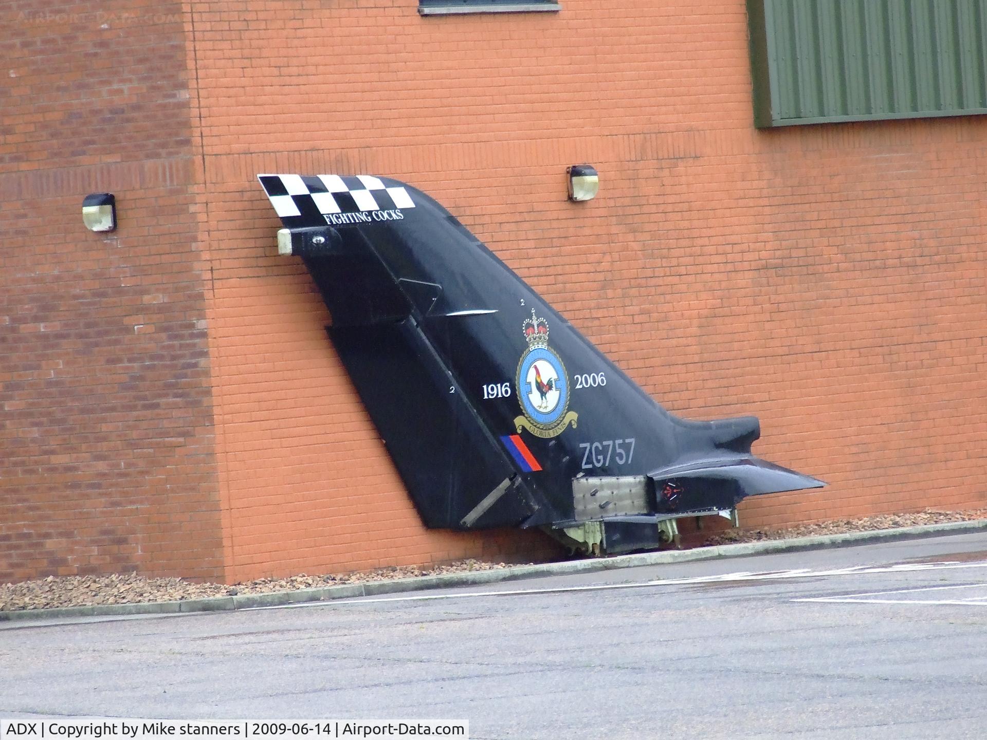 RAF Leuchars Airport, Leuchars, Scotland United Kingdom (ADX) - Tail from 43Sqn Tornado F.3 ZG757,on display inside RAF Leuchars