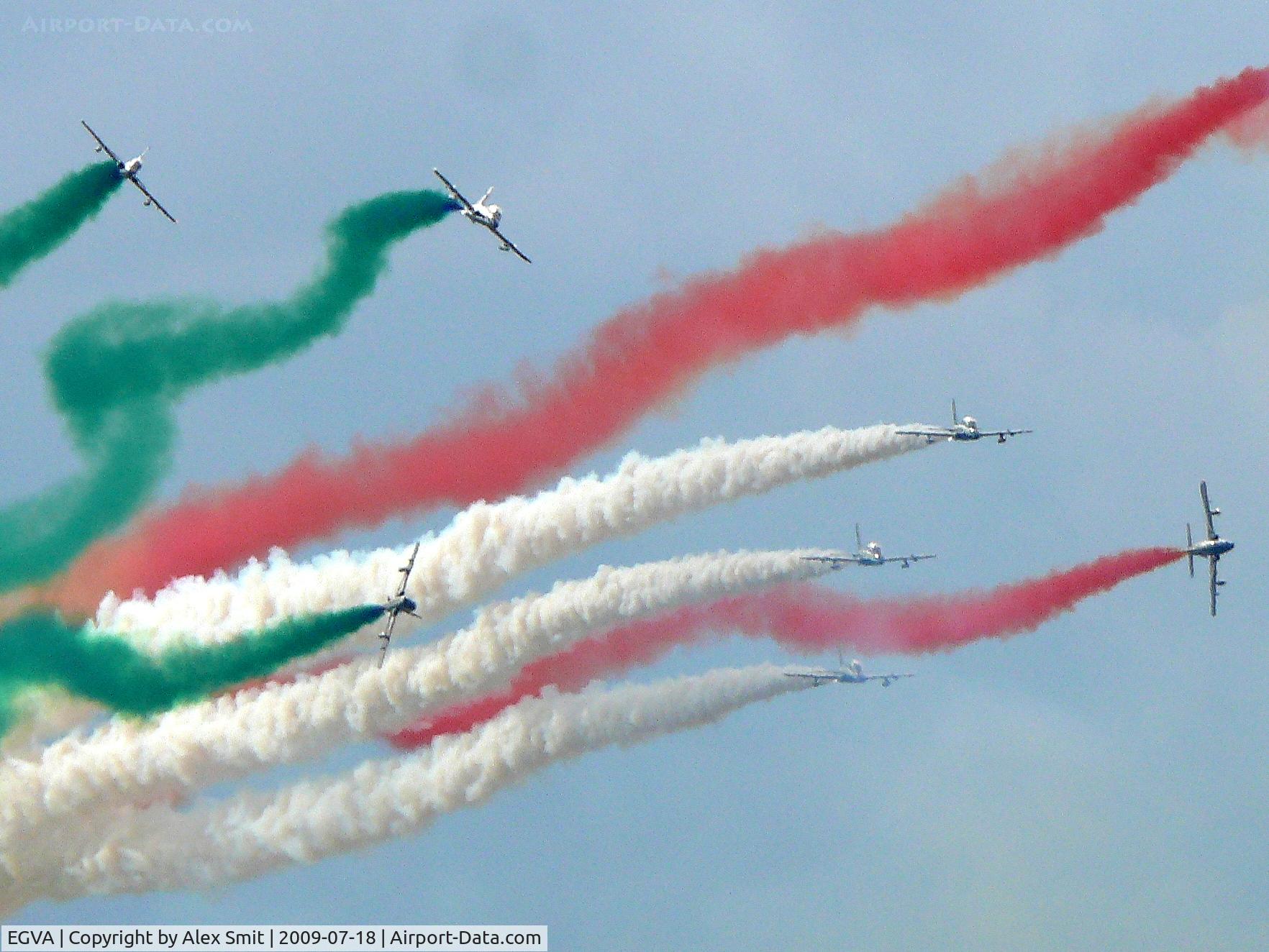 RAF Fairford Airport, Fairford, England United Kingdom (EGVA) - Frecce Tricolori doing their thing