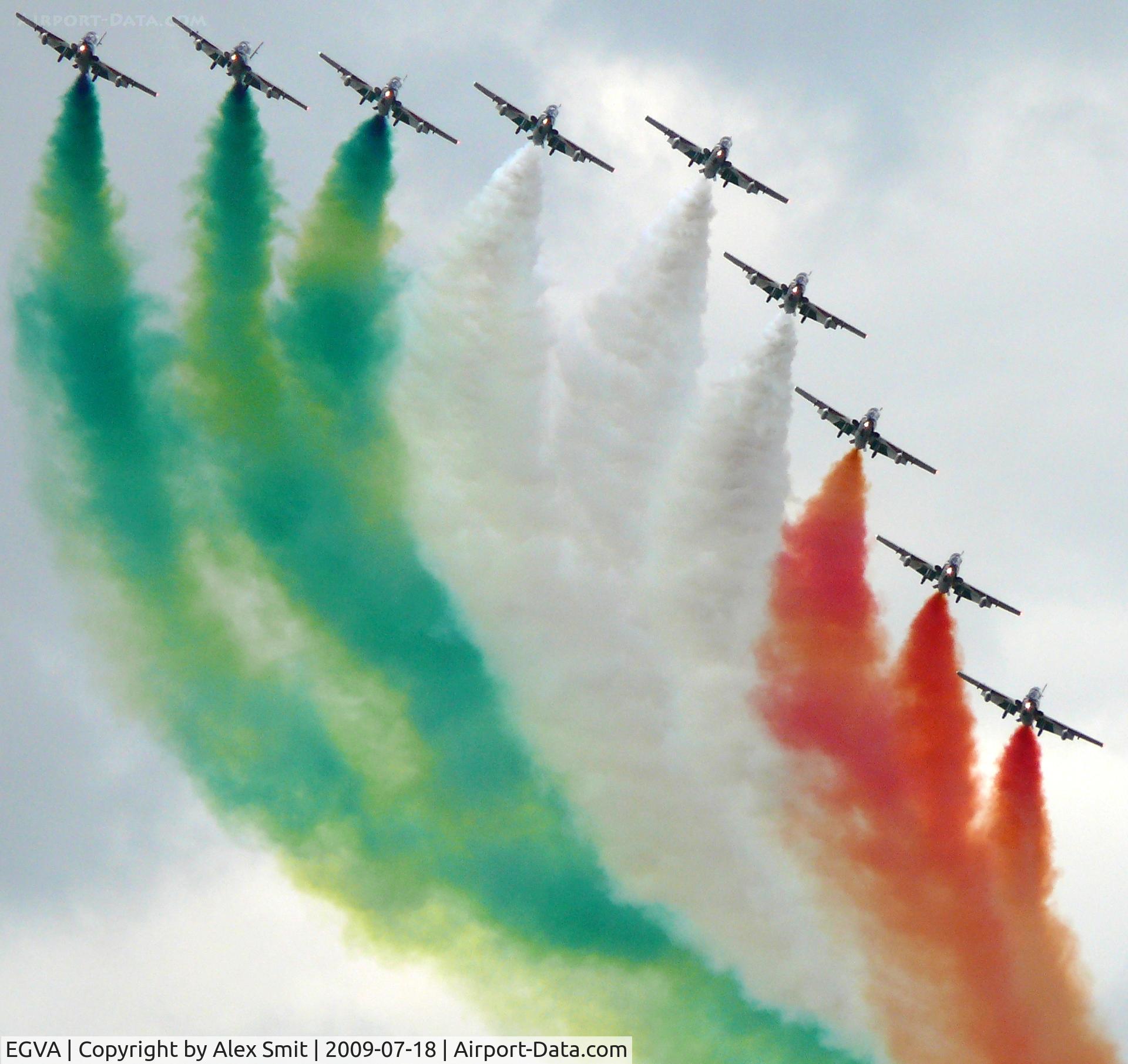 RAF Fairford Airport, Fairford, England United Kingdom (EGVA) - Frecce Tricolori doing their thing