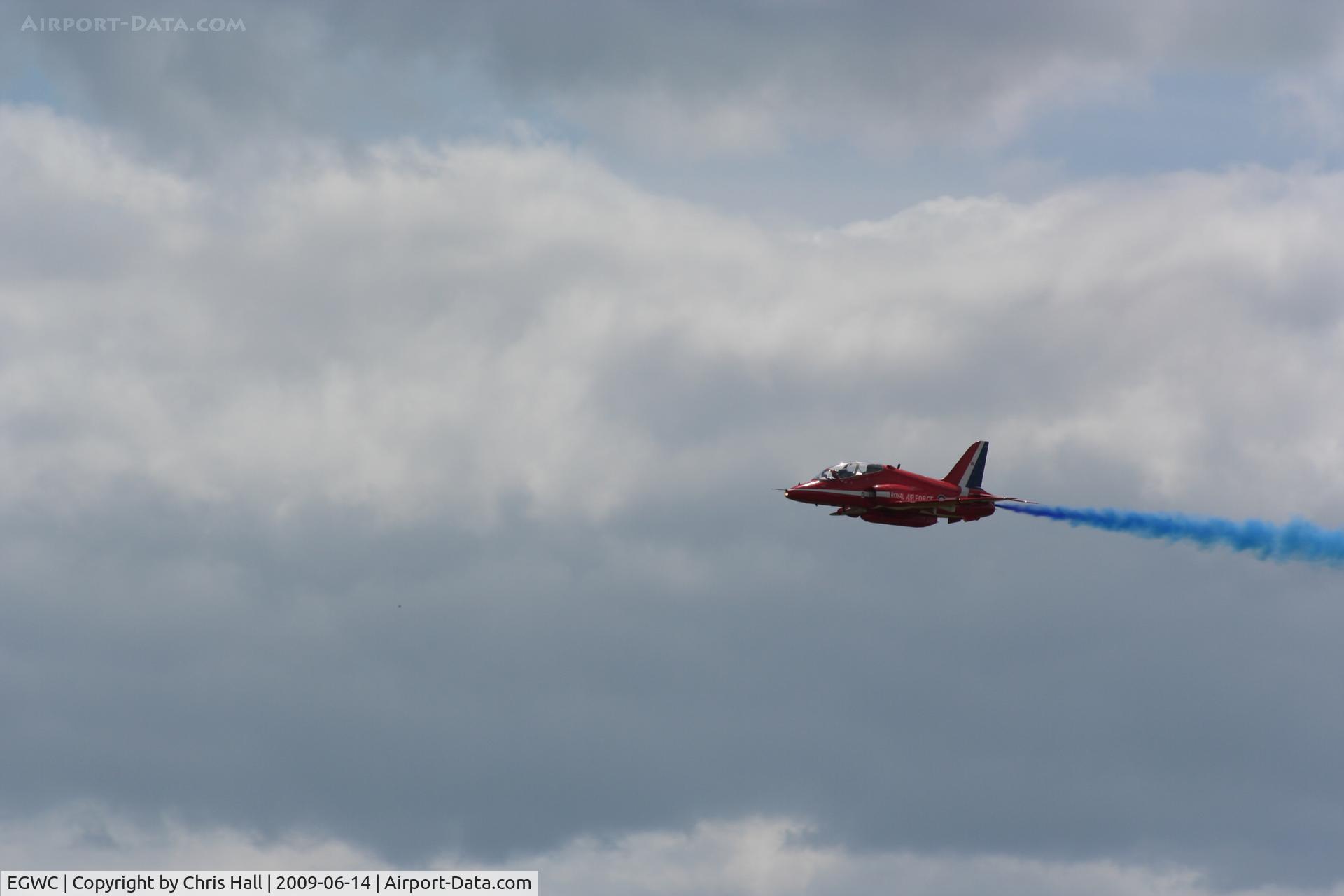 RAF Cosford Airport, Albrighton, England United Kingdom (EGWC) - Red Arrows displaying at the Cosford Airshow