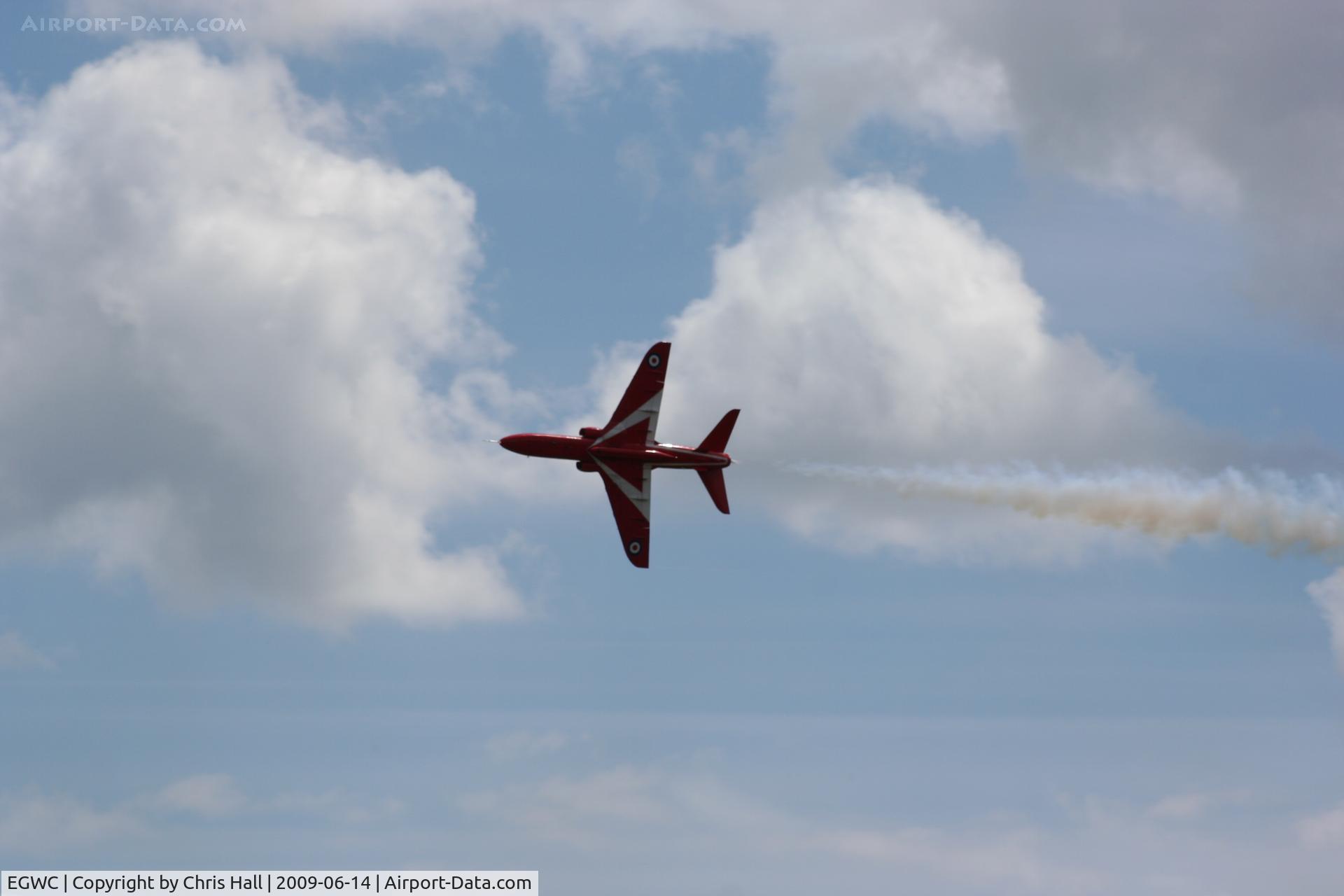 RAF Cosford Airport, Albrighton, England United Kingdom (EGWC) - Red Arrows displaying at the Cosford Airshow