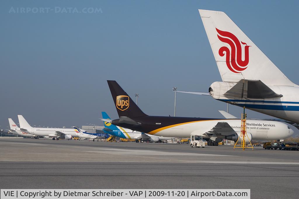 Vienna International Airport, Vienna Austria (VIE) - UPS N303UP, Air China, Air Moldowa, Ukraine International and TNT