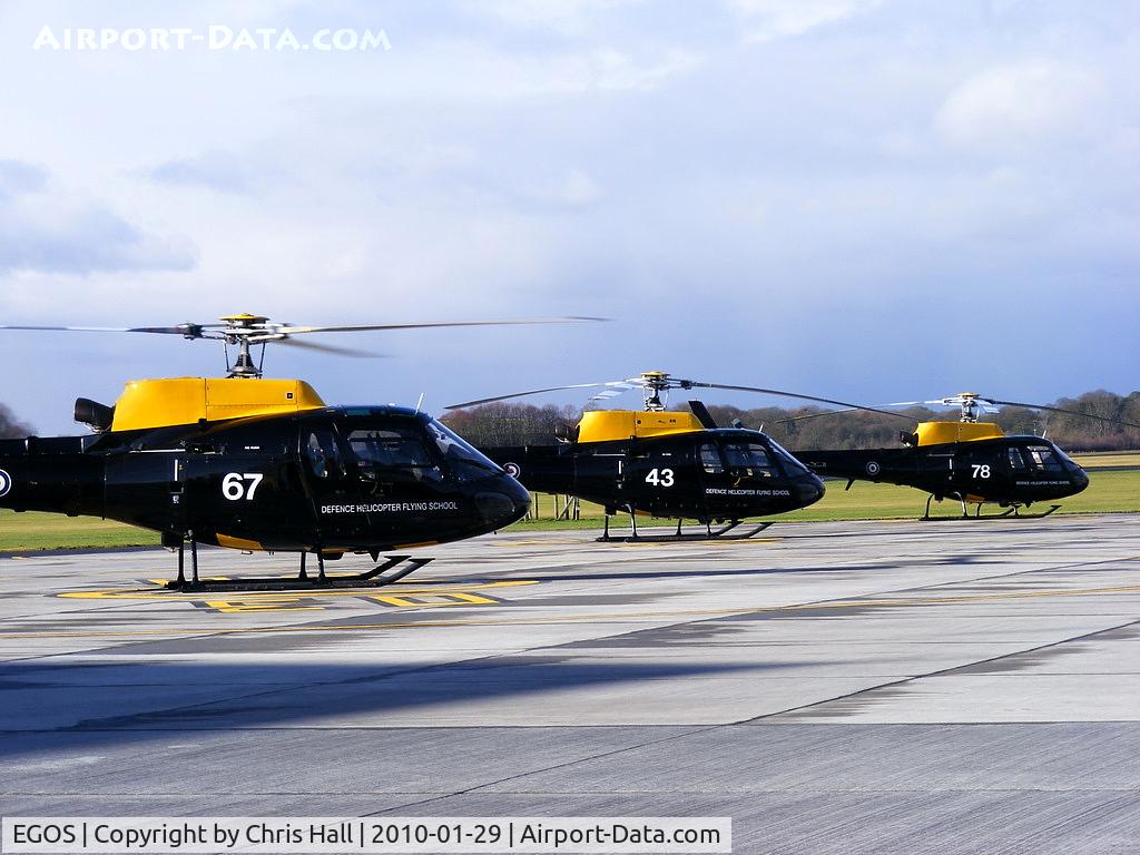 RAF Shawbury Airport, Shawbury, England United Kingdom (EGOS) - Defence Helicopter Flying School, urocopter AS350BB Squirrel HT.1