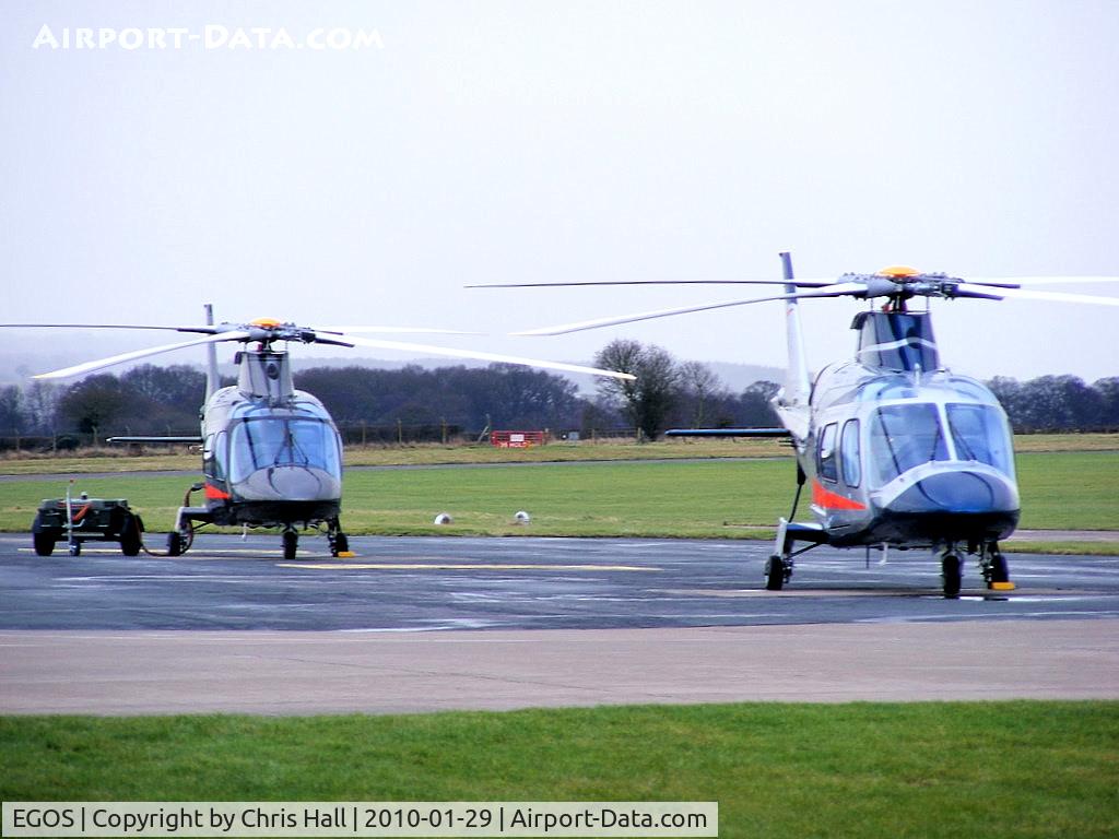 RAF Shawbury Airport, Shawbury, England United Kingdom (EGOS) - ZR324 and ZR325 Agusta A-109E's of the Defence Helicopter Flying School