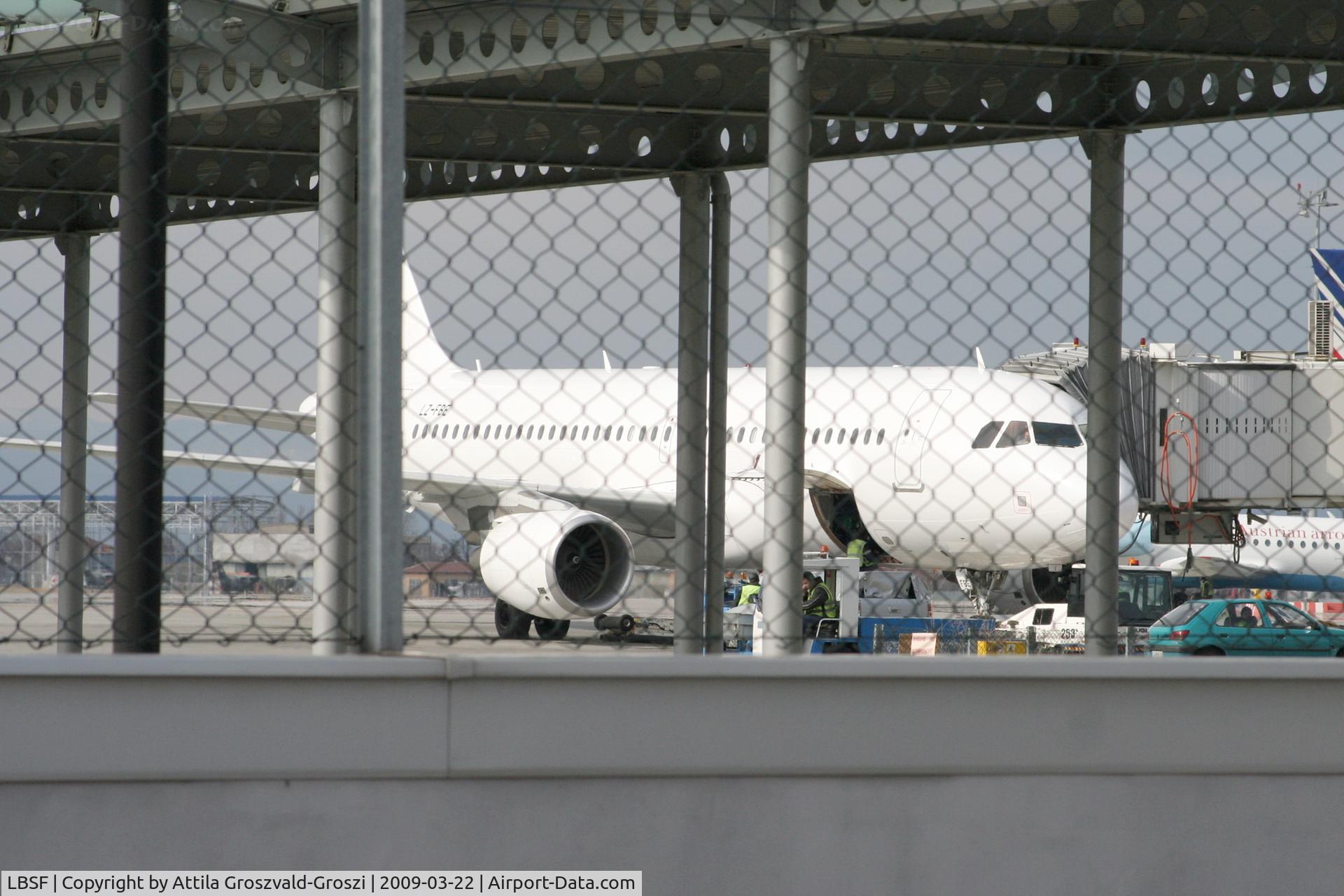 Sofia International Airport (Vrazhdebna), Sofia Bulgaria (LBSF) - Sofia Airport - Terminal 1. LZ-FBE Airbus A320-214 