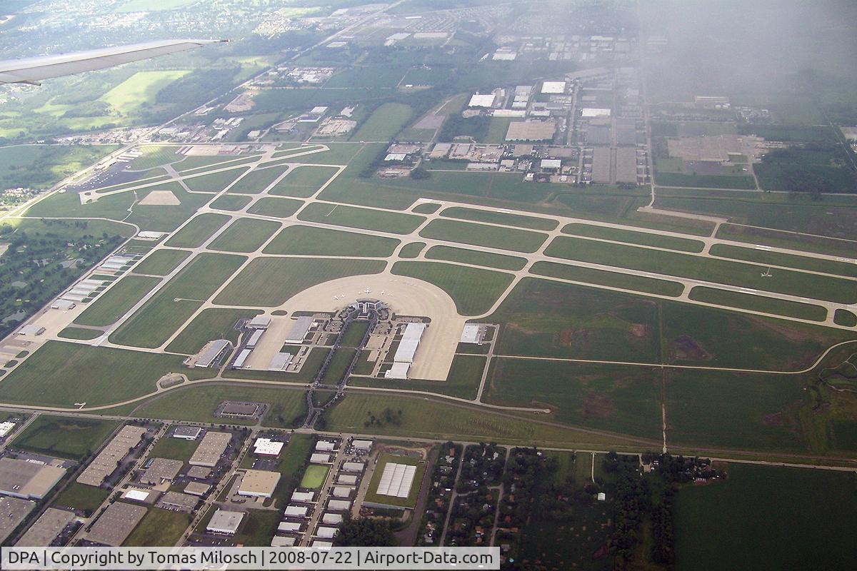 Dupage Airport (DPA) - Passing DPA on an American Airlines' flight LHR-ORD
