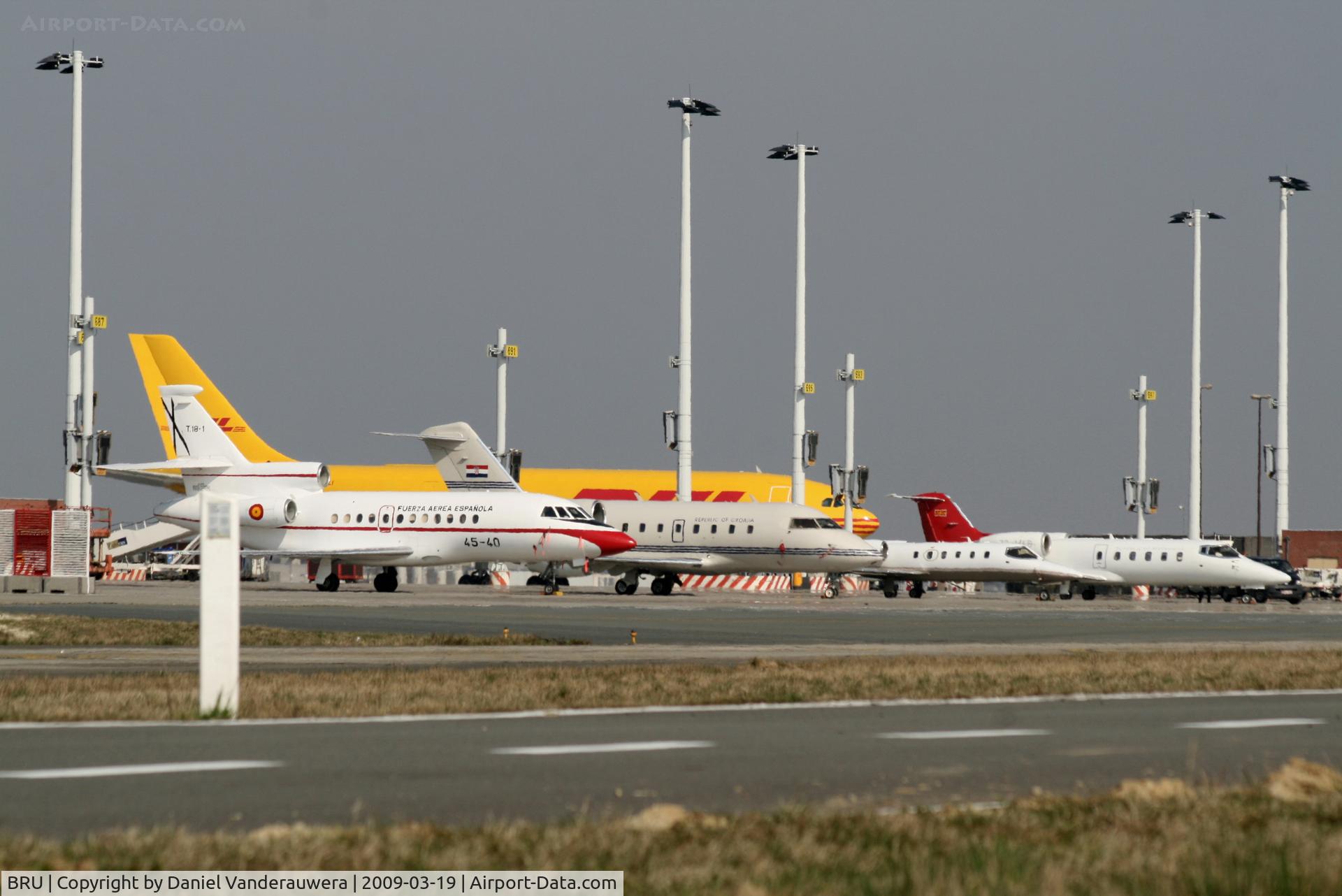 Brussels Airport, Brussels / Zaventem   Belgium (BRU) - Part of G.A.apron during a European Summit